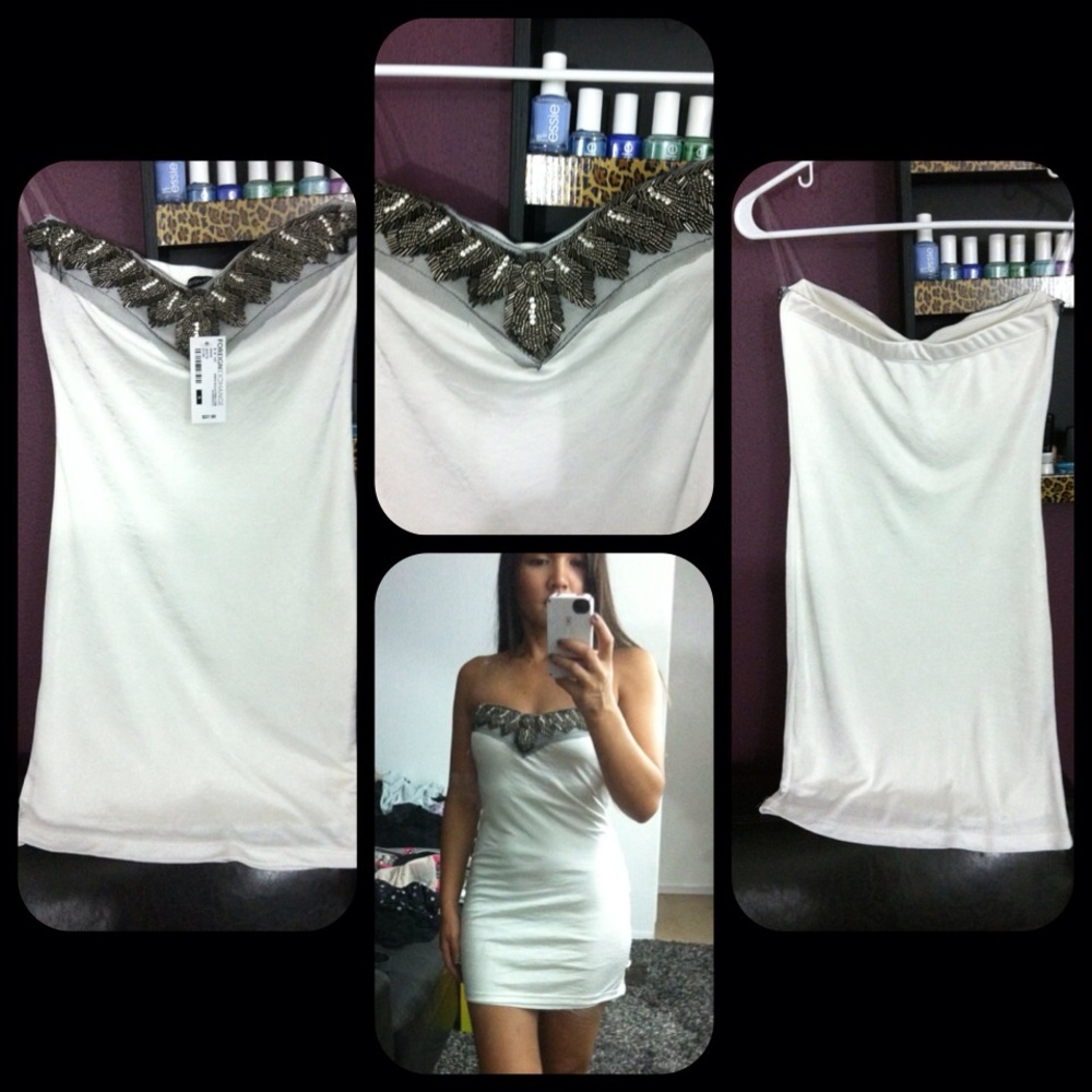 💟HOST PICK💟NWT Cream Embellished sweet💜 dress